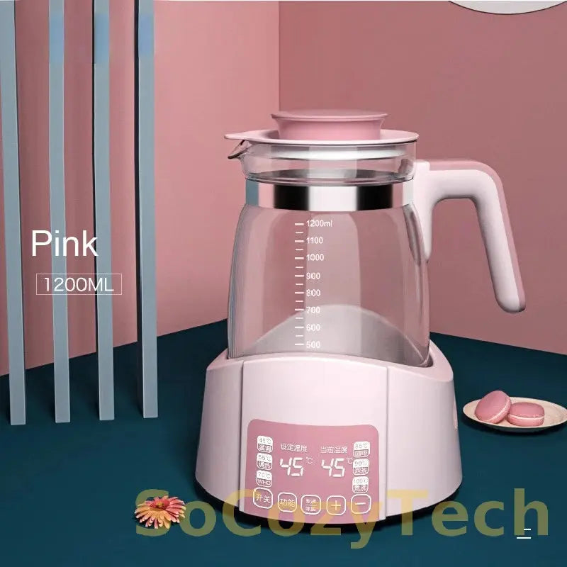 1.2L Infant Thermostatic Milk Regulator Kettle Hot Water Smart Insulation Pot Automatic Milk Warming Warm Milk Milk Powder GL41 Socosytech