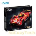 1518Pcs 1:10 Cada MOC City Remote Control Flame Racing Car Model Building Blocks RC V6 Sports Vehicle Bricks Toys Festival Gifts Socosytech