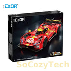1518Pcs 1:10 Cada MOC City Remote Control Flame Racing Car Model Building Blocks RC V6 Sports Vehicle Bricks Toys Festival Gifts Socosytech