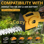 2-in-1 Cordless Hedge Trimmer Grass Shear Multi-angle Cutting Long Running Time for DEWALT 20V Socosytech