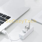 4 in 1 USB 2.0 Hub Multi USB Splitter Power Adapter High Speed 4 Port All In One For PC Windows Computer Accessories Socosytech