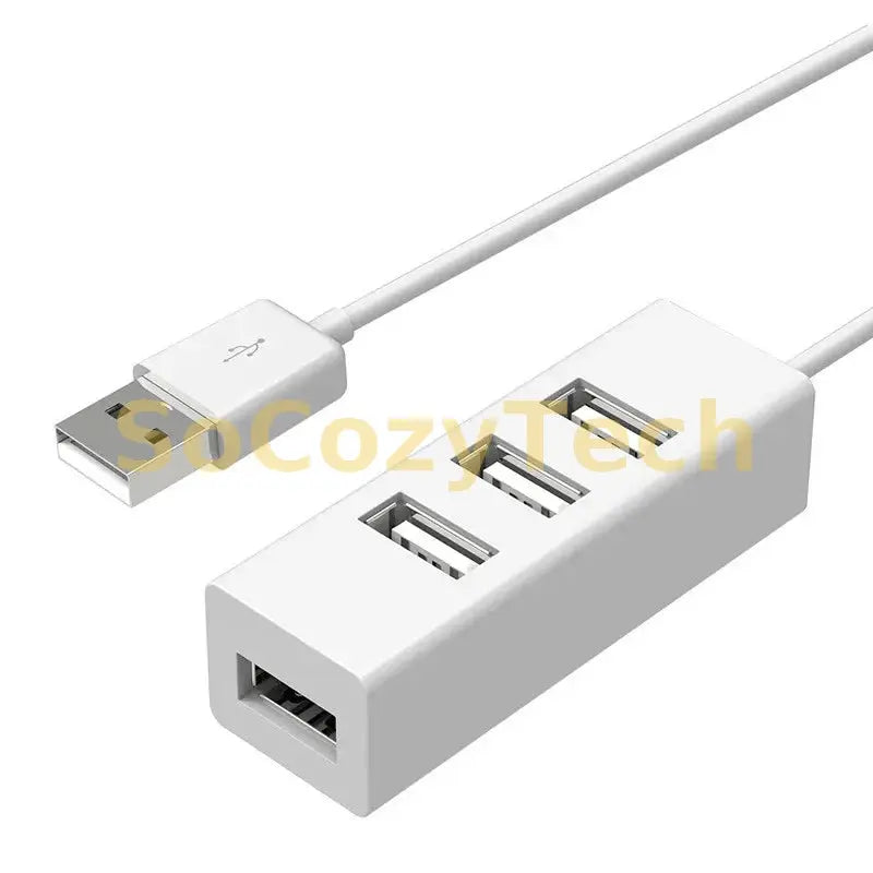4 in 1 USB 2.0 Hub Multi USB Splitter Power Adapter High Speed 4 Port All In One For PC Windows Computer Accessories Socosytech