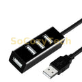 4 in 1 USB 2.0 Hub Multi USB Splitter Power Adapter High Speed 4 Port All In One For PC Windows Computer Accessories Socosytech