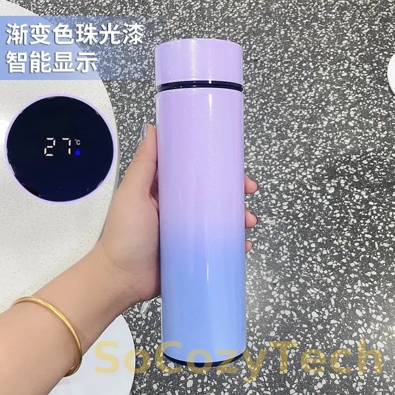 500ML Smart Thermos Water Bottle Stainless Steel Insulation Touch Intelligent Temperature Display Vacuum Flasks Cup Digital Mug Socosytech