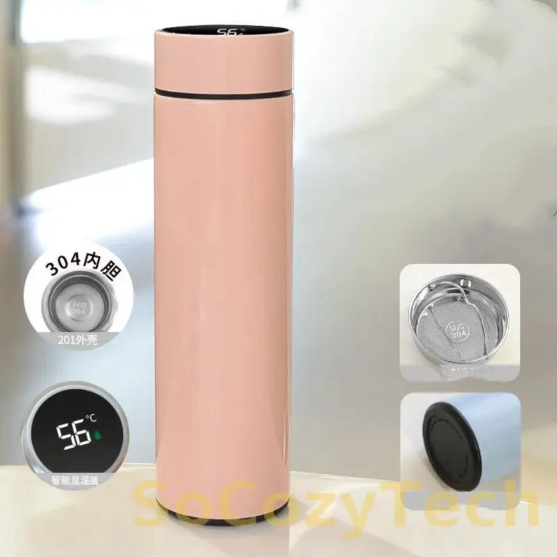 500ML Smart Thermos Water Bottle Stainless Steel Insulation Touch Intelligent Temperature Display Vacuum Flasks Cup Digital Mug Socosytech