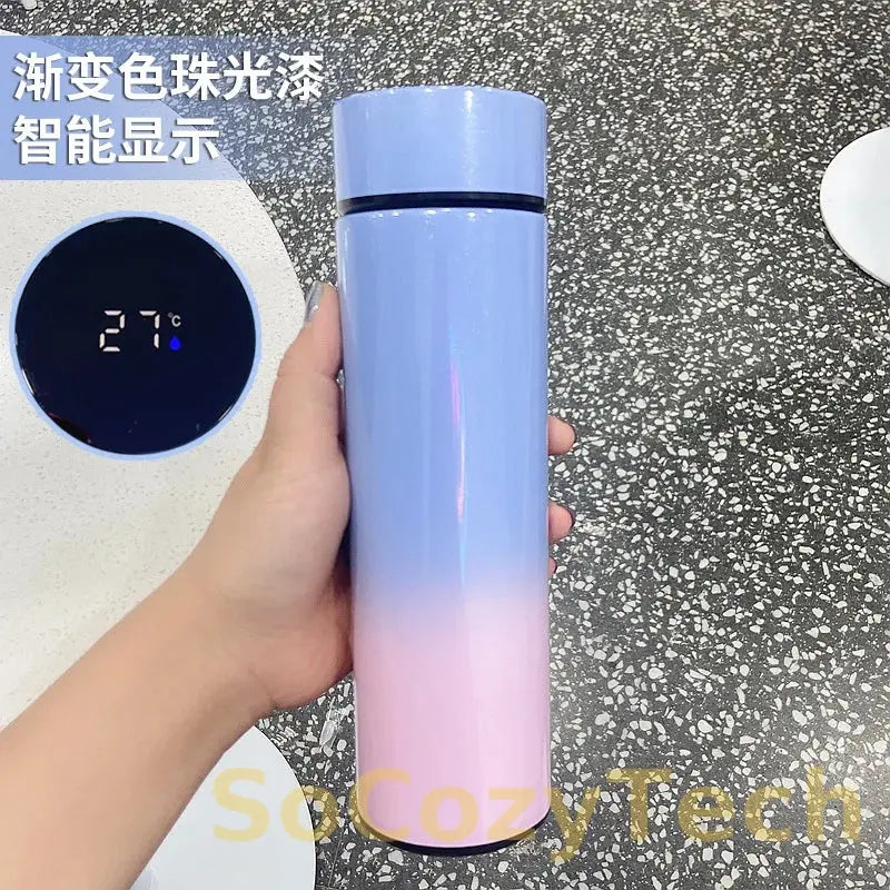500ML Smart Thermos Water Bottle Stainless Steel Insulation Touch Intelligent Temperature Display Vacuum Flasks Cup Digital Mug Socosytech