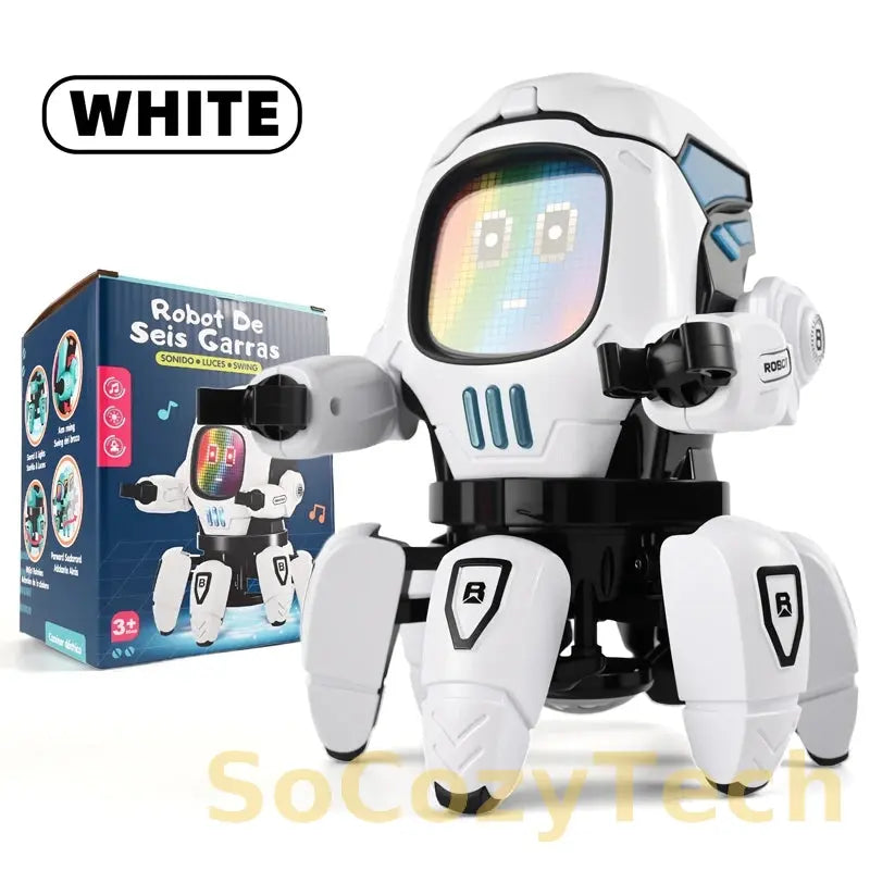 6 Claws Robot Dance Music Early Educational Toys For Children Interactive Electronic Robot Birthday Gifts for Kids Boys Girls Socosytech