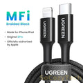 UGREEN MFi 20W PD USB C to Lightning Cable for iPhone 14 13 12 Pro Max Fast Charging Type C Cable for iPhone for iPad Socosytech