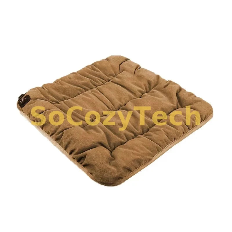 Adjustable Temperature Graphene Seat Cushion Car Winter Plush Seat Cushion 12V Universal Warm USB Electric Heating Seat Cushion Socosytech