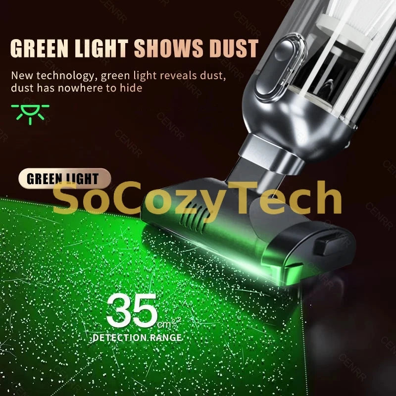 Aspirateur Portable Puissant – Nettoyage Voiture & Maison – Filtre HEPA Socosytech