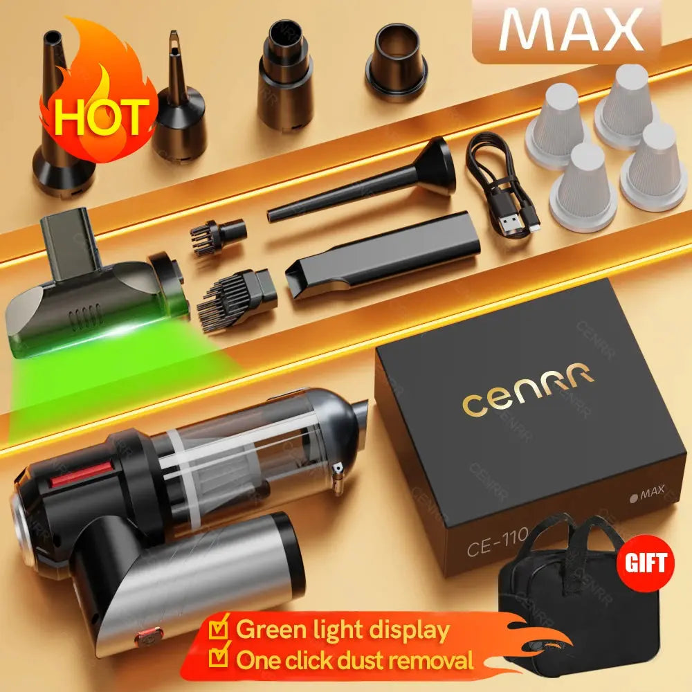 Aspirateur Portable Puissant – Nettoyage Voiture & Maison – Filtre HEPA - Socosytech