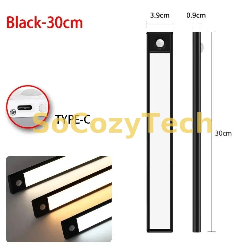 Barre LED à Détection de Mouvement – Rechargeable USB (Placard / Cuisine / Chambre) Socosytech