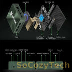 Bmax B6 Plus Mini Pc Intel I3-1000Ng4 Windows 11 Pc 12Gb Ddr4 Ram 512Gb Nvme Ssd Wifi 5 USB 3.0 USB * 3 HDMI * 2 Bluetooth4.2 Socosytech