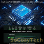 Bmax B6 Plus Mini Pc Intel I3-1000Ng4 Windows 11 Pc 12Gb Ddr4 Ram 512Gb Nvme Ssd Wifi 5 USB 3.0 USB * 3 HDMI * 2 Bluetooth4.2 Socosytech