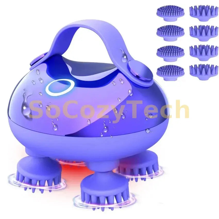 Brosse de Massage Cuir Chevelu Électrique – Relaxation & Stimulation Capillaire Socosytech