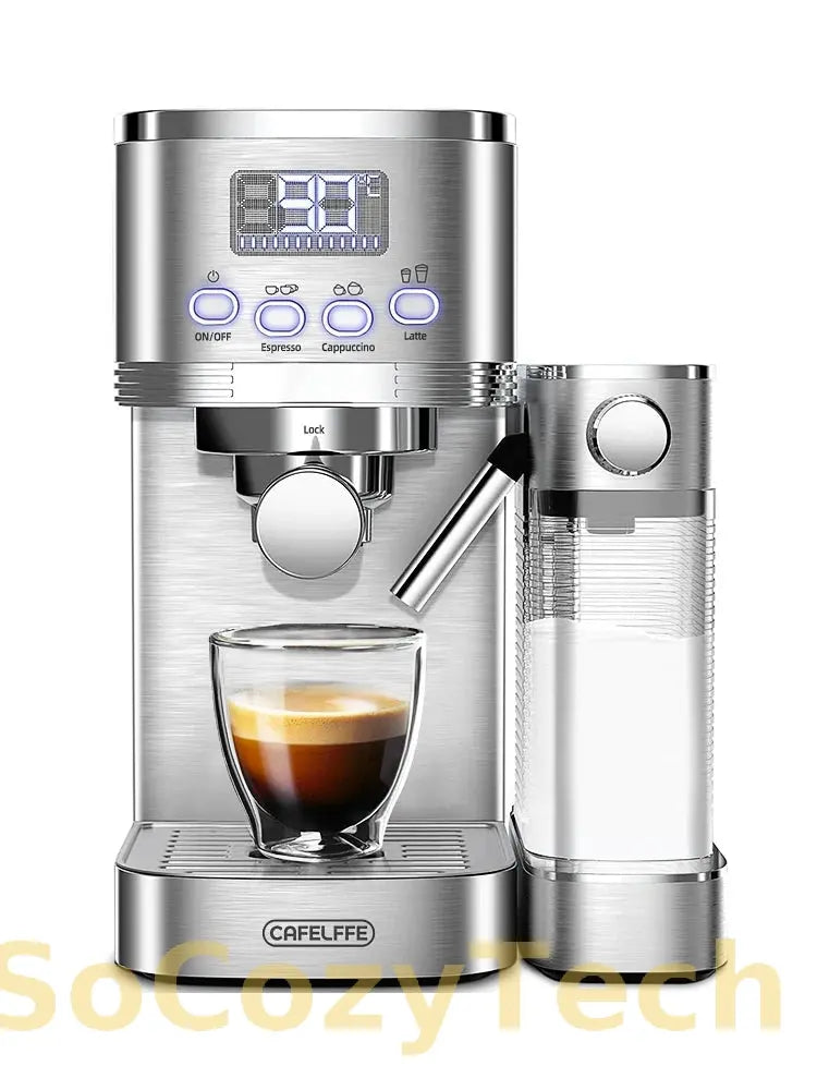 Cafelffe 3in1 Automatic Coffee machine cafeteria Cappuccino Latte Espresso maker Fully Automatic Milk Froth Stainless Steels Socosytech