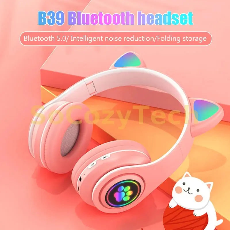 Casque Bluetooth B39 – Sans Fil, Réduction de Bruit, LED, Micro Intégré Socosytech
