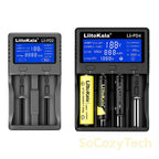 Chargeur LiitoKala Lii-PD2 et Lii-PD4 avec écran LCD – Compatible 18650, AA, AAA, Li-ion, NiMH – SoCozyTech