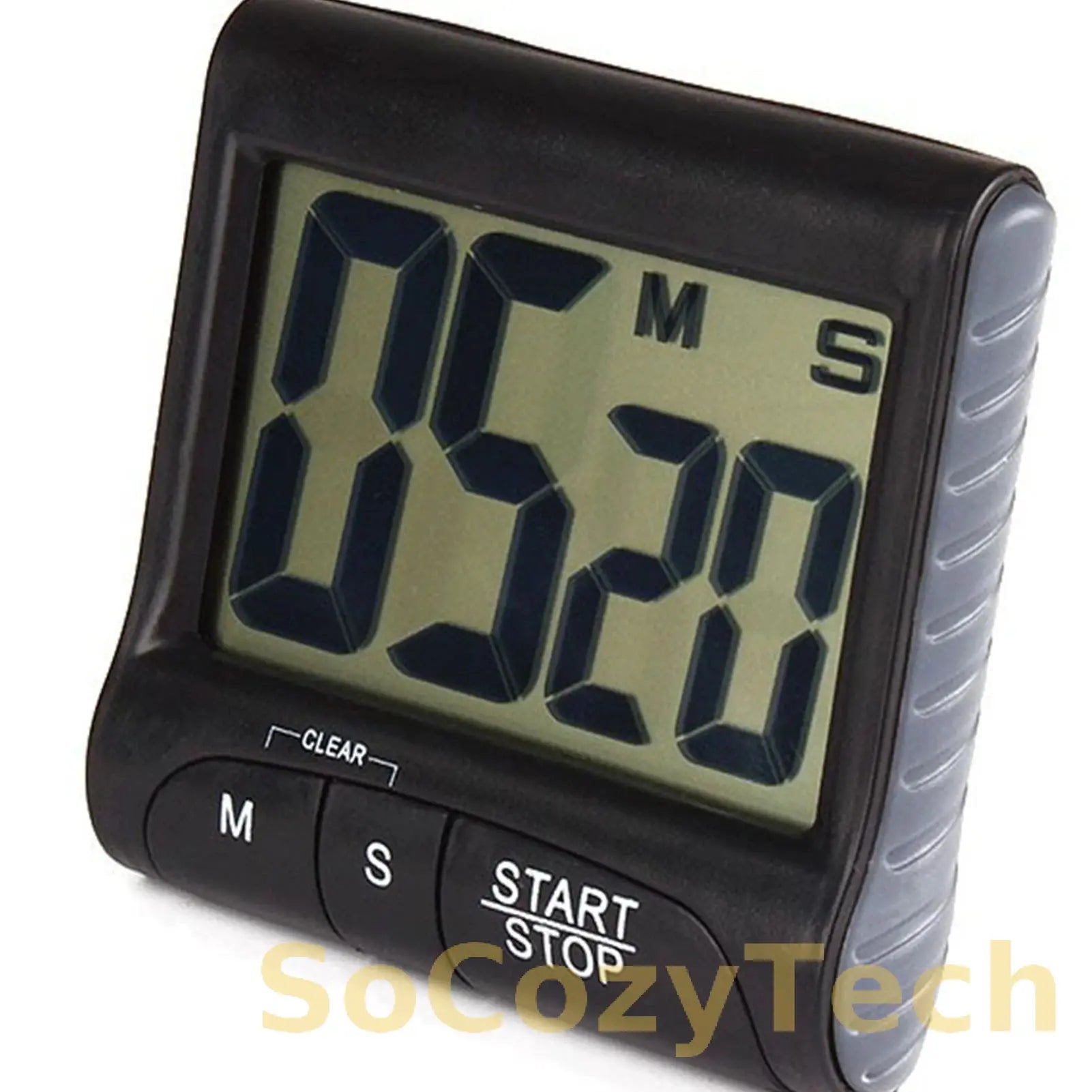 Digital Kitchen Timer Display with Strong Magnet Back Stand Hanging Hole Loud Alarm LCD Cooking Clock for Workout Baking Egg Socosytech