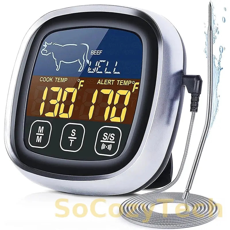 Digital Meat Kitchen Thermometer Stainless Waterproof Meat Temperature  Thermometre Probe Oven Cooking BBQ Temperature Meter Socosytech