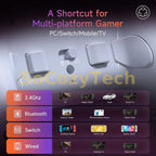 EasySMX X20 Wireless Gamepad Enhanced Controller Compatible with PC/NS/TV/Phone/Laptop, Hall Micro Triggers Joystick RGB Effect Socosytech