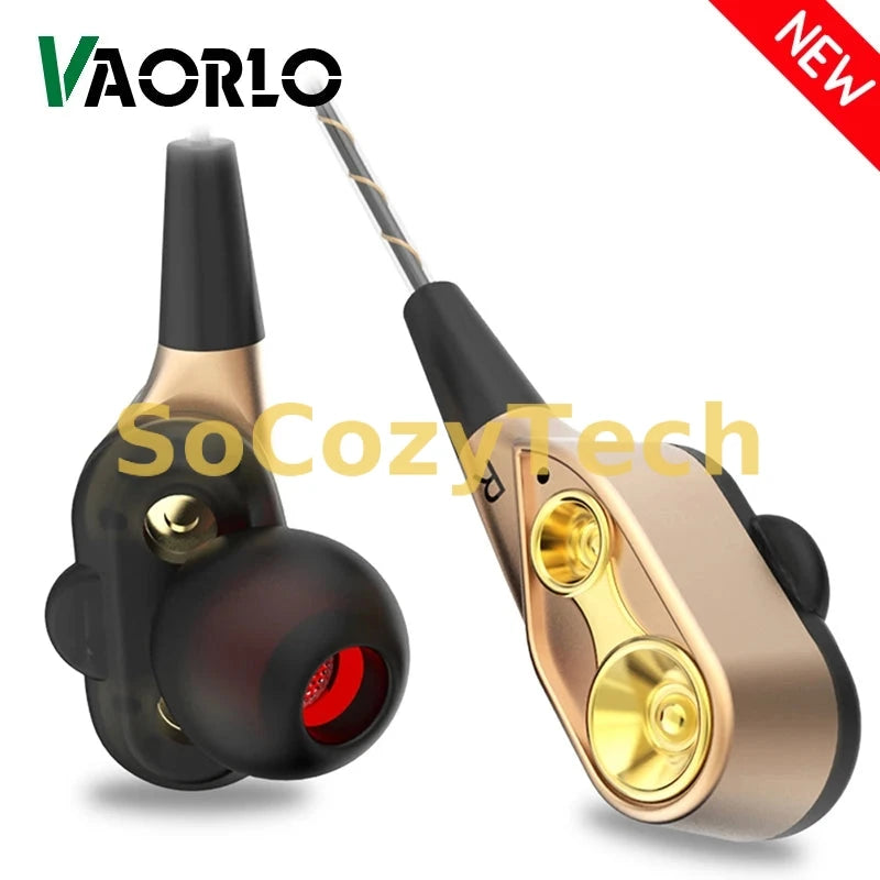 🎧 Écouteurs filaires double bobine – Son 3D Surround & Basses puissantes avec micro intégré SoCozyTech