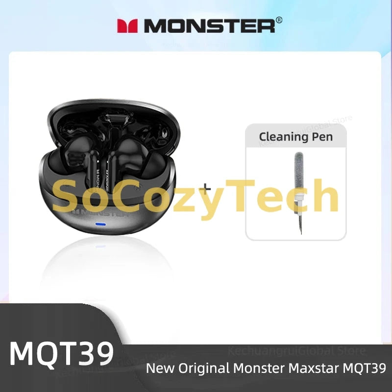🎧 Écouteurs sans fil Monster MQT39 – Bluetooth 5.3, Son HiFi & Réduction de bruit active SoCozyTech
