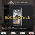 Écran de Contrôle Intelligent MOES 5" WiFi & ZigBee – Panneau Tactile avec Alexa Intégrée, Passerelle ZigBee et Gestion Domotique Tuya Smart Life Socosytech