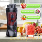 Electric Portable Juicer Fresh Fruit Mixer 700ML Multifunctional USB Rechargeable Shakes Smoothie Blender Outdoor Mixing Cup Socosytech