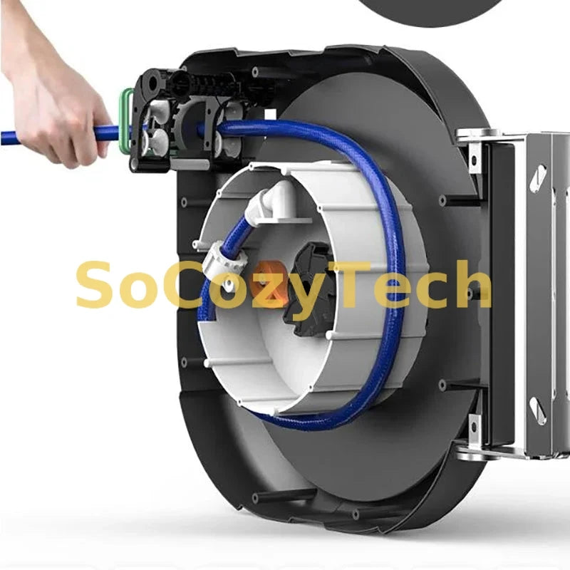 Enrouleur Automatique Tuyau à Air – Atelier & Compresseur (20 m) Socosytech