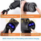 Fascial Massage Gun Electric Percussion Pistol Massager Body Neck Back Deep Tissue Muscle Relaxation Pain Relief Fitness Socosytech