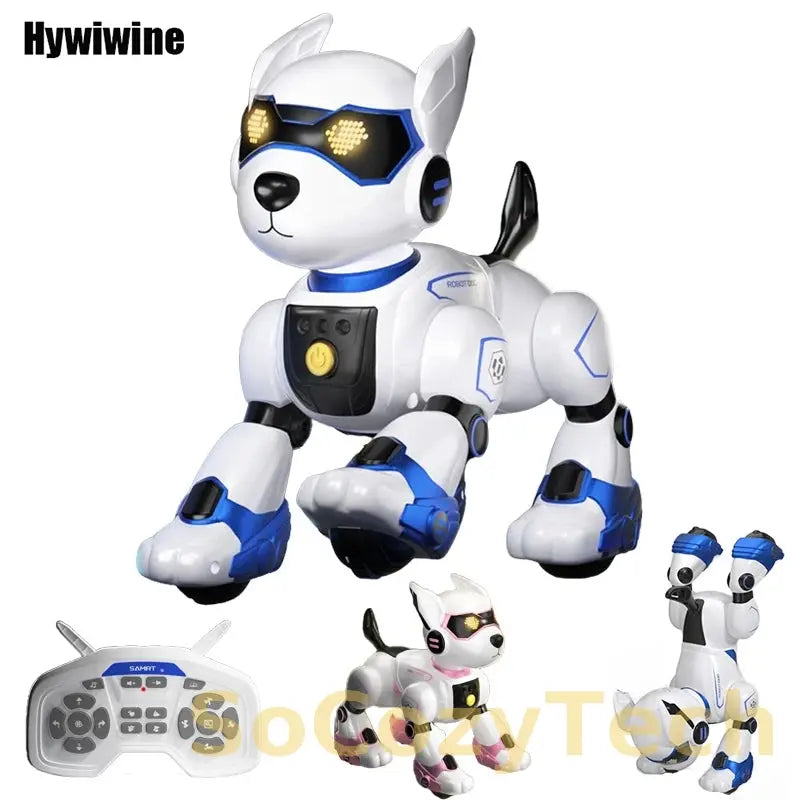 Funny RC Robot Electronic Dog Stunt Dog Voice Command Programmable Touch-sense Music Song Robot Dog for Boy Girls Children Toys Socosytech