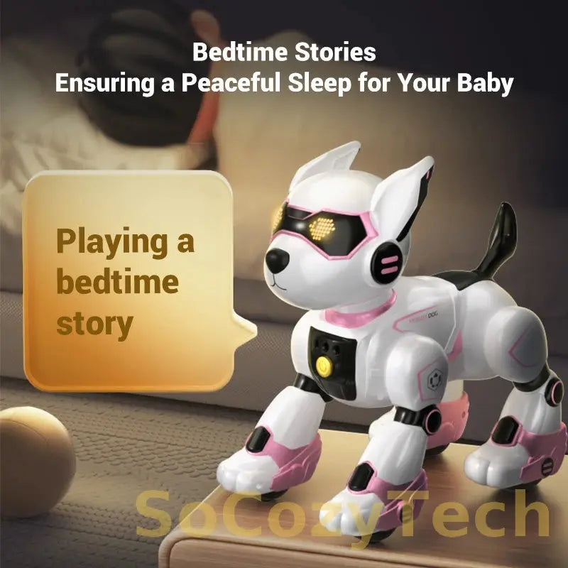 Funny RC Robot Electronic Dog Stunt Dog Voice Command Programmable Touch-sense Music Song Robot Dog for Boy Girls Children Toys Socosytech