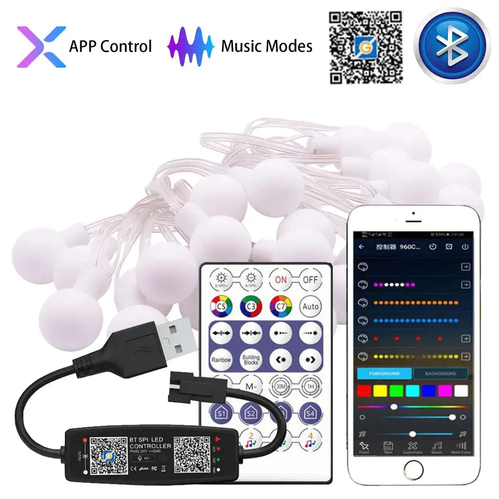 Guirlande LED RGB à Effets – 30/60 LEDs – Contrôle Télécommande ou App - Socosytech