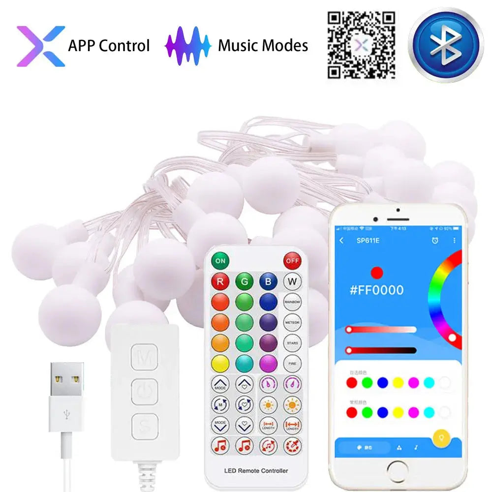 Guirlande LED RGB à Effets – 30/60 LEDs – Contrôle Télécommande ou App - Socosytech