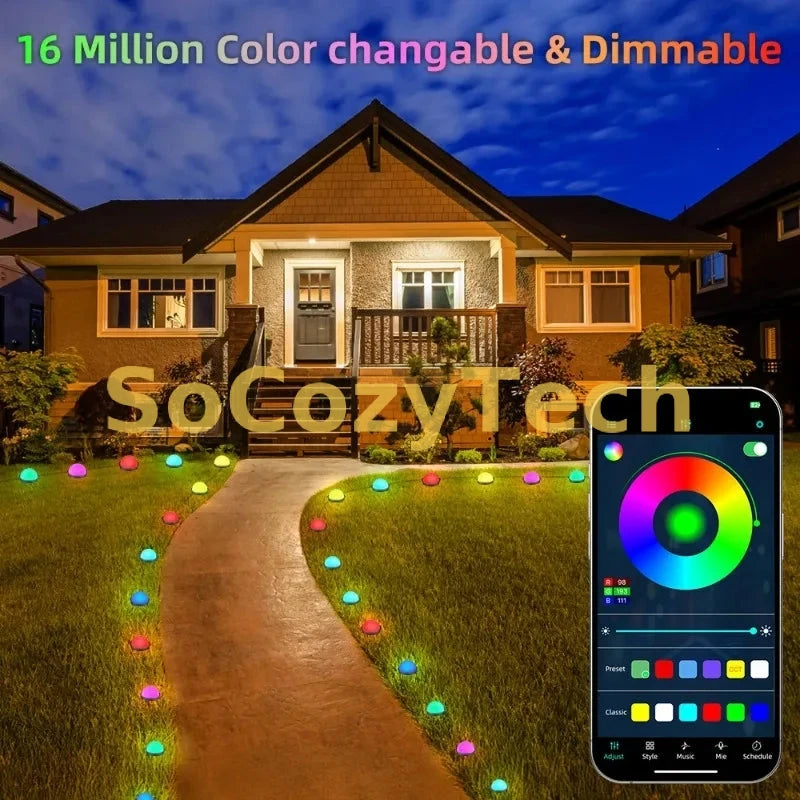 Guirlande Solaire Connectée RGB 25 LED – Contrôle via Application Mobile – Éclairage Extérieur Intelligent SoCozyTech SoCozyTech