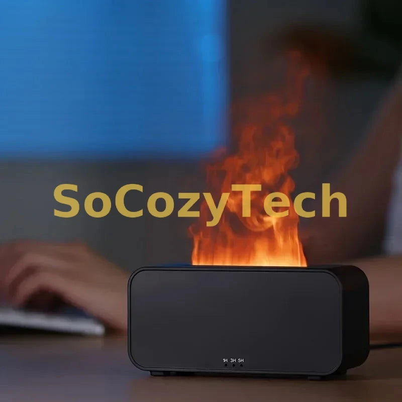 Humidificateur LED Effet Flamme – Brumisation & Aromathérapie USB Socosytech