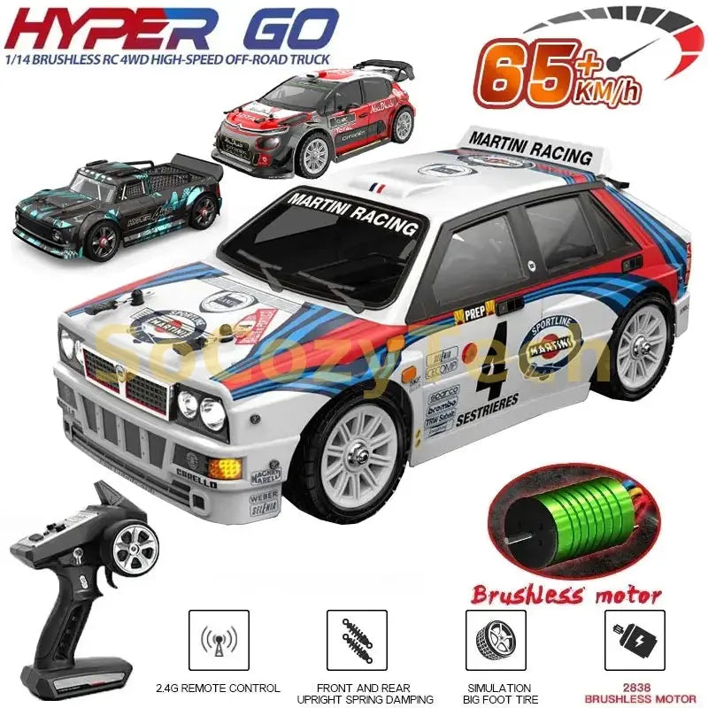 Hyper Go MJX 14301 14302 14303 1/14 4WD RC Car 65km/h Brushless 2.4G Remote Control Car Off-road High Speed RC Cars Truck Toy Socosytech
