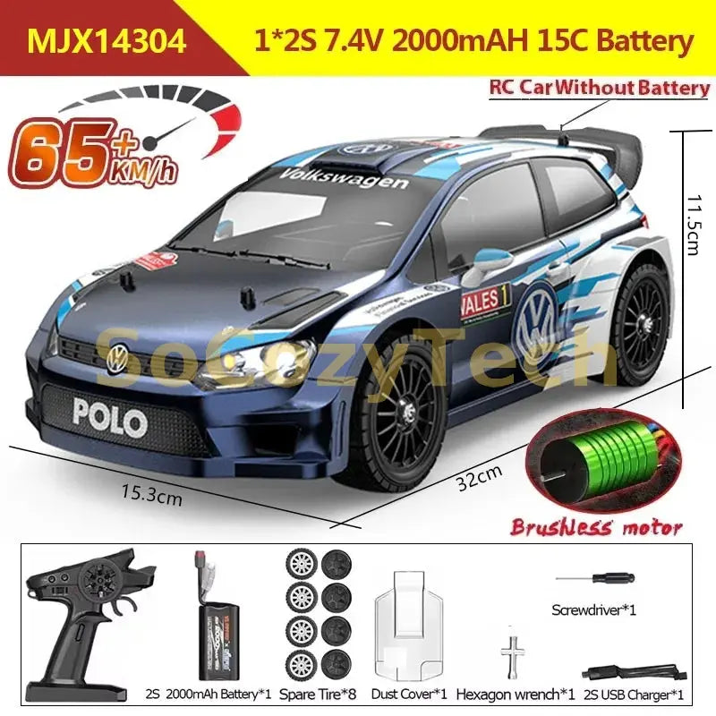 Hyper Go MJX 14301 14302 14303 1/14 4WD RC Car 65km/h Brushless 2.4G Remote Control Car Off-road High Speed RC Cars Truck Toy Socosytech
