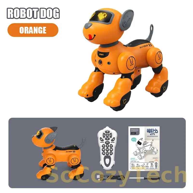 Intelligent Remote Control Robot Dog Electronic Stunt Voice Command Programmable Touch-sense Music Song Children's Toys for Boys Socosytech