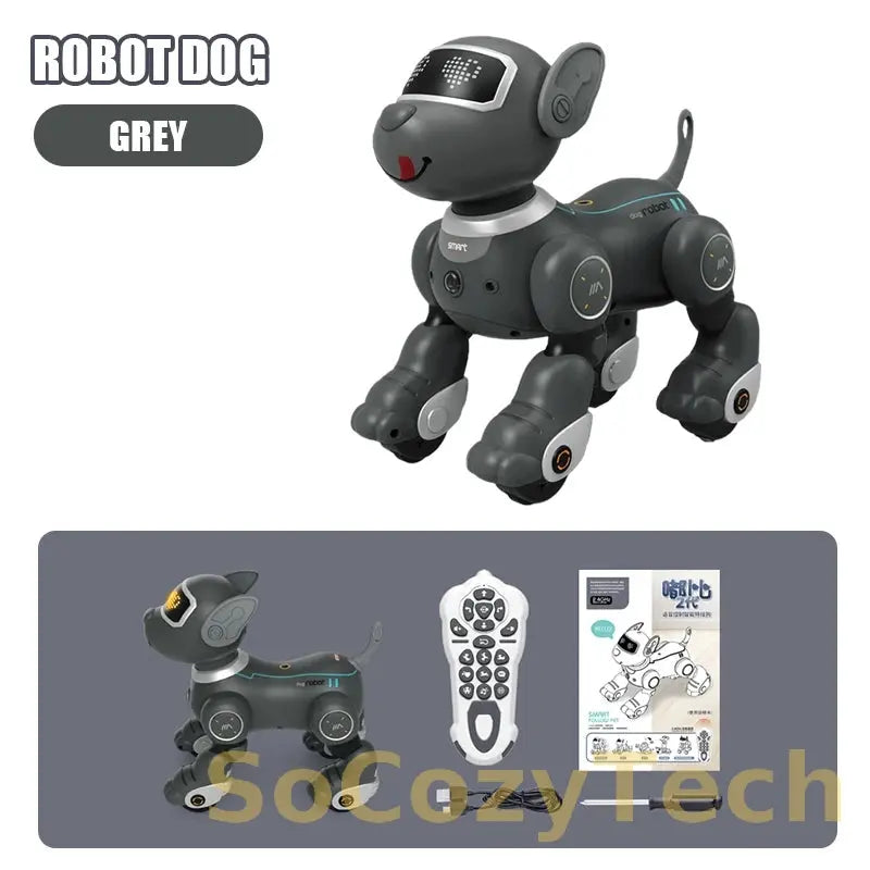 Intelligent Remote Control Robot Dog Electronic Stunt Voice Command Programmable Touch-sense Music Song Children's Toys for Boys Socosytech