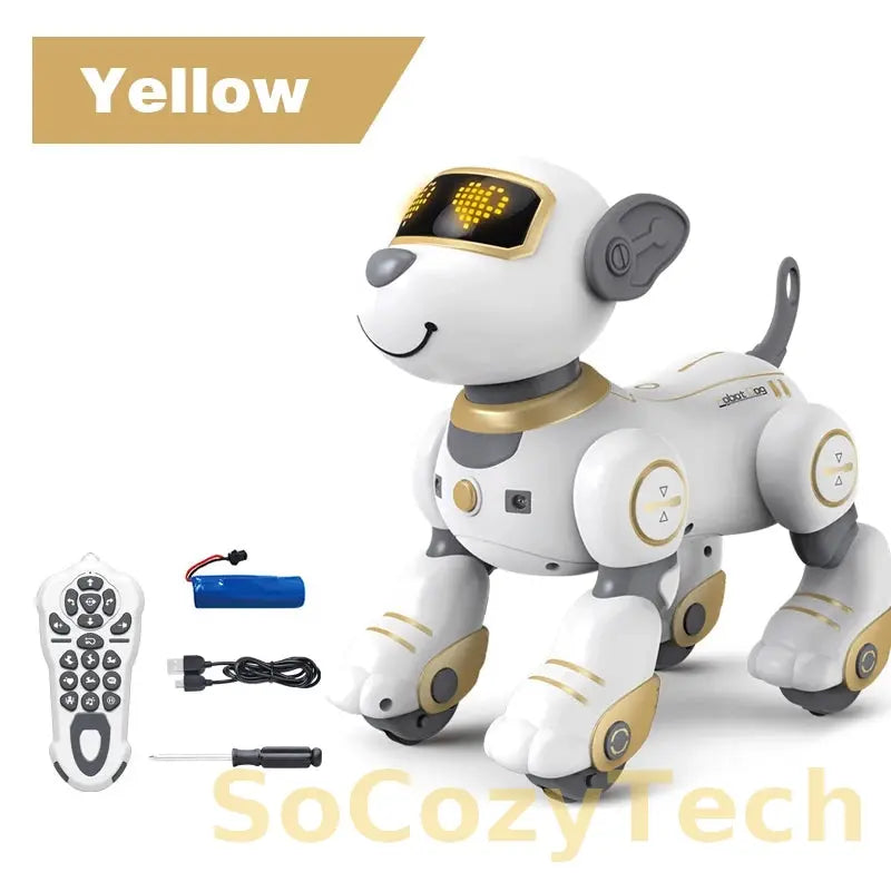 Intelligent Remote Control Robot Dog Electronic Stunt Voice Command Programmable Touch-sense Music Song Children's Toys for Boys Socosytech