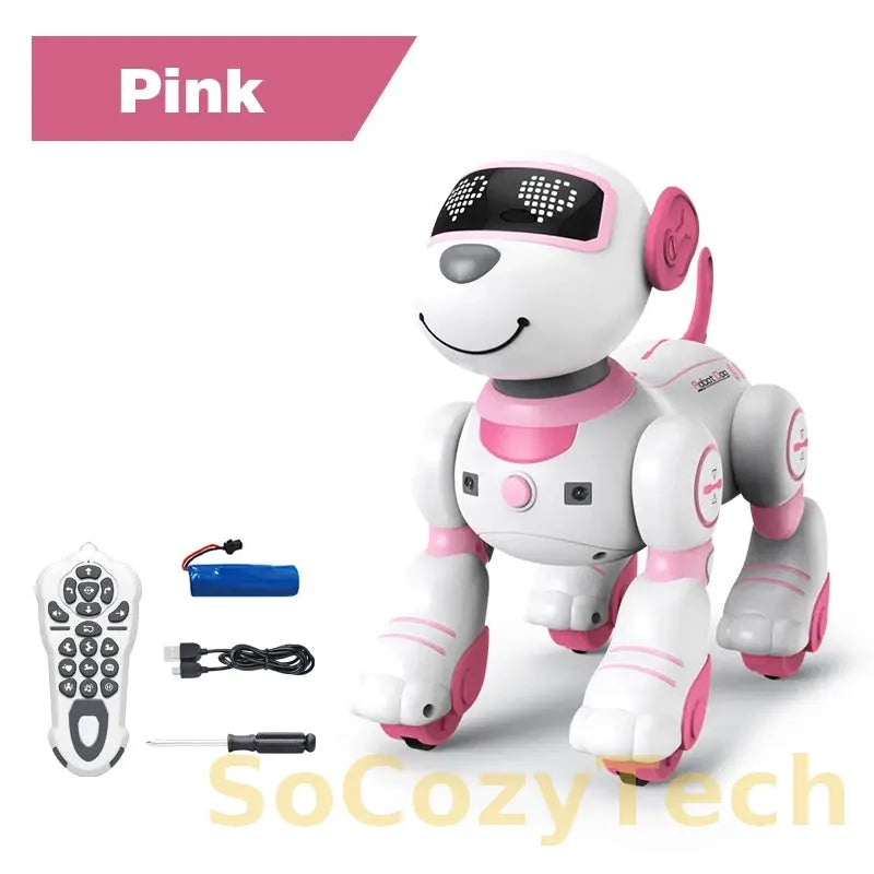 Intelligent Remote Control Robot Dog Electronic Stunt Voice Command Programmable Touch-sense Music Song Children's Toys for Boys Socosytech