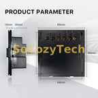 Interrupteur Intelligent ZigBee Tuya – Panneau Tactile Multifonction avec Scènes Personnalisables et Contrôle d’Éclairage Smart Life SoCozyTech