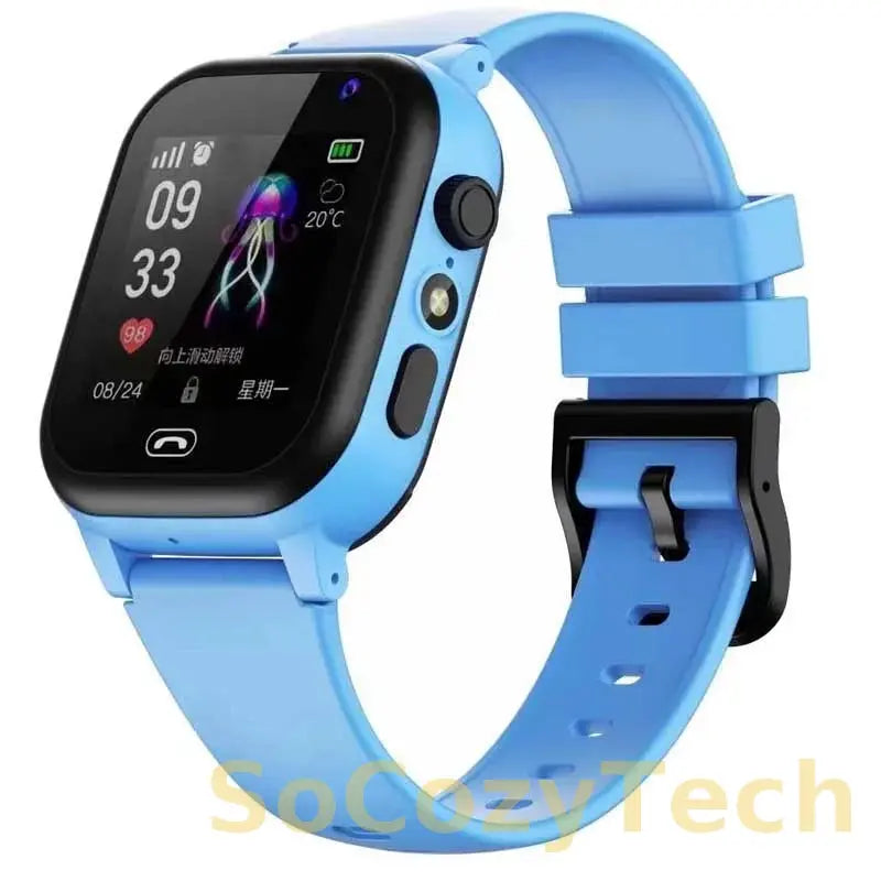 Kids Smart Watch SOS LBS Location Sim Card Call Child SmartWatch Camera IP65 Waterproof Watch Phone For Boys Girls Present Gift Socosytech
