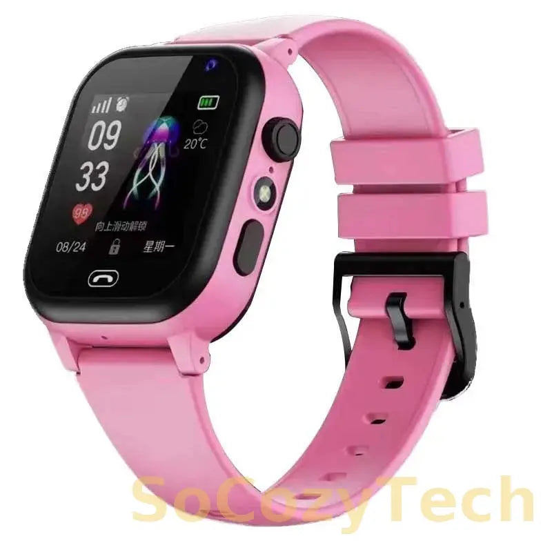 Kids Smart Watch SOS LBS Location Sim Card Call Child SmartWatch Camera IP65 Waterproof Watch Phone For Boys Girls Present Gift Socosytech