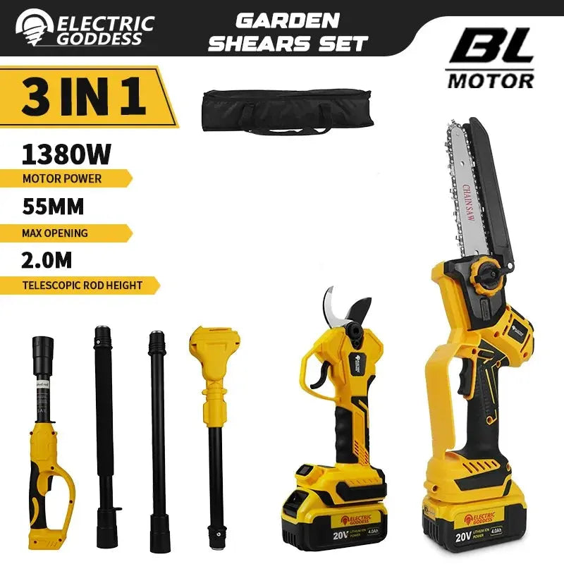 Kit d’Élagage Brushless 1380W – Compatible Batteries Dewalt 20V - Socosytech