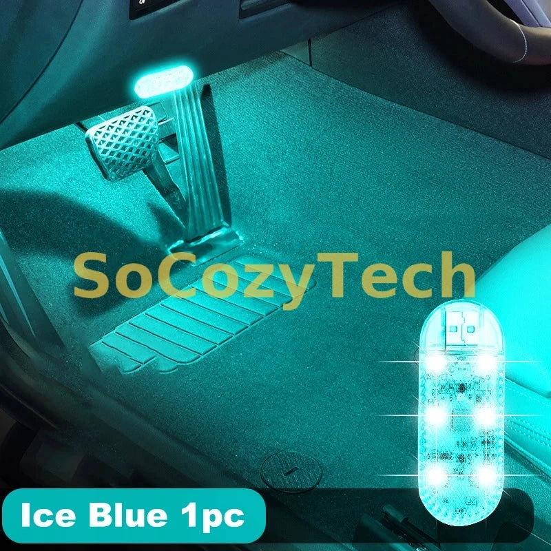 LED Car Mini Touch Light USB Charging Portable Auto Roof Ceiling Reading Night  Lamp Wireless Magnetic Decoration Ambinet Light Socosytech