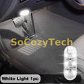 LED Car Mini Touch Light USB Charging Portable Auto Roof Ceiling Reading Night  Lamp Wireless Magnetic Decoration Ambinet Light Socosytech