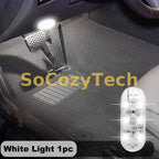 LED Car Mini Touch Light USB Charging Portable Auto Roof Ceiling Reading Night  Lamp Wireless Magnetic Decoration Ambinet Light Socosytech